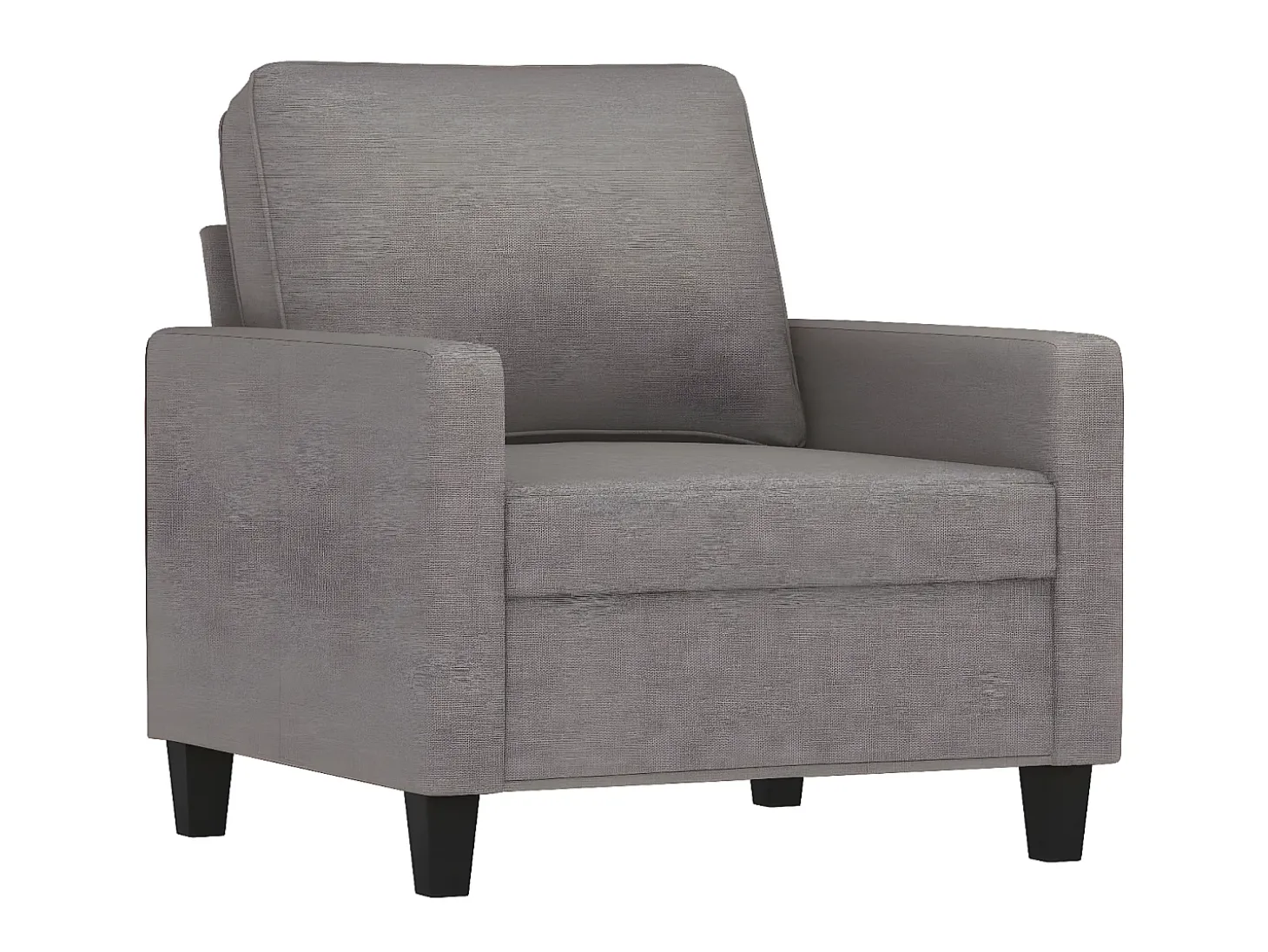 Poltrona tecido 60 cm cinzento-acastanhado PT860677