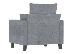 Poltrona tecido 60 cm cinzento-claro PT654654