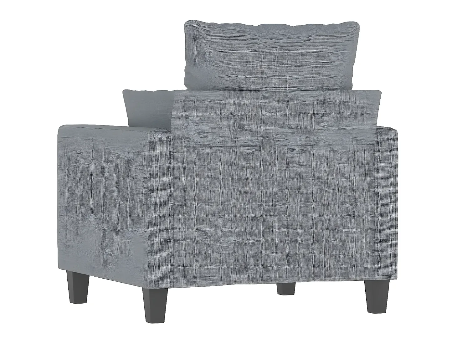 Poltrona tecido 60 cm cinzento-claro PT654654