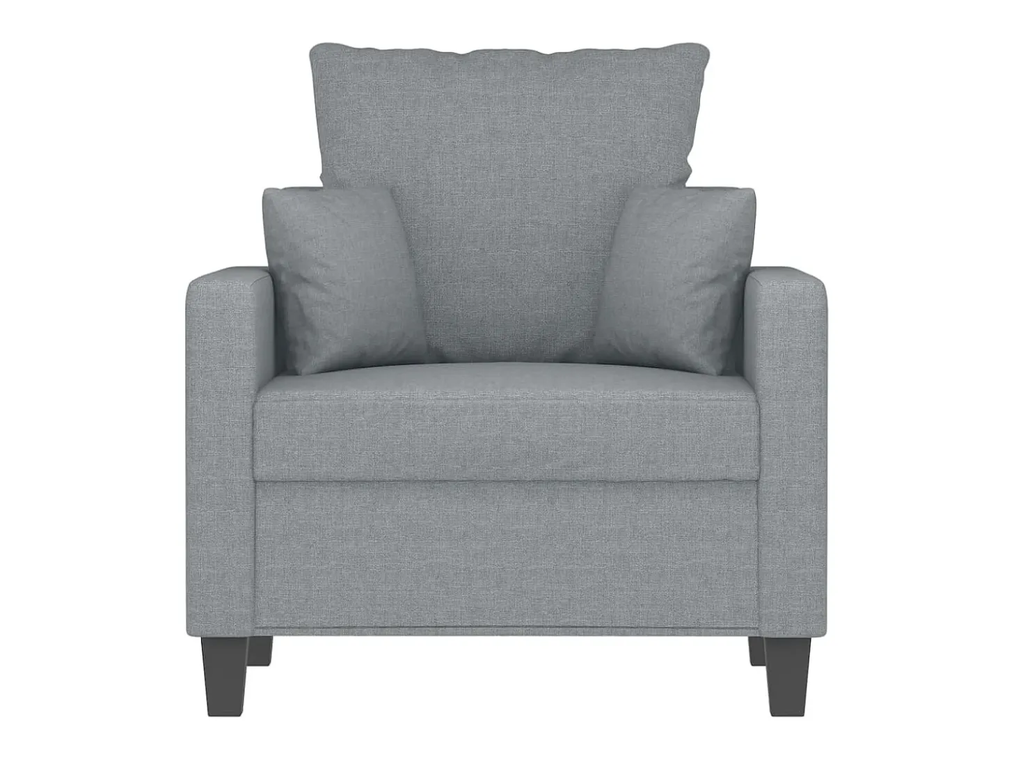 Poltrona tecido 60 cm cinzento-claro PT654654