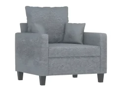 Poltrona tecido 60 cm cinzento-claro PT654654