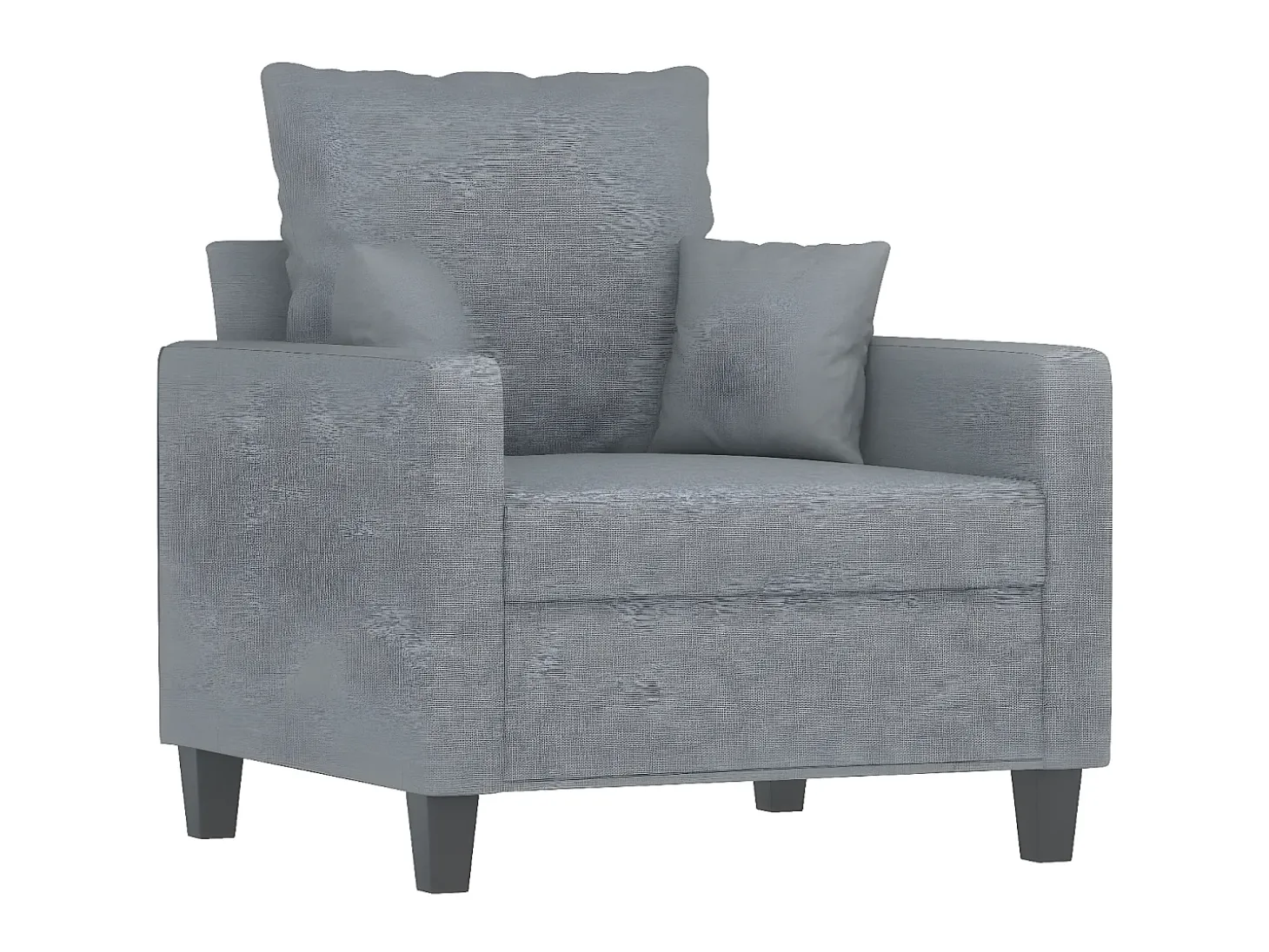 Poltrona tecido 60 cm cinzento-claro PT654654