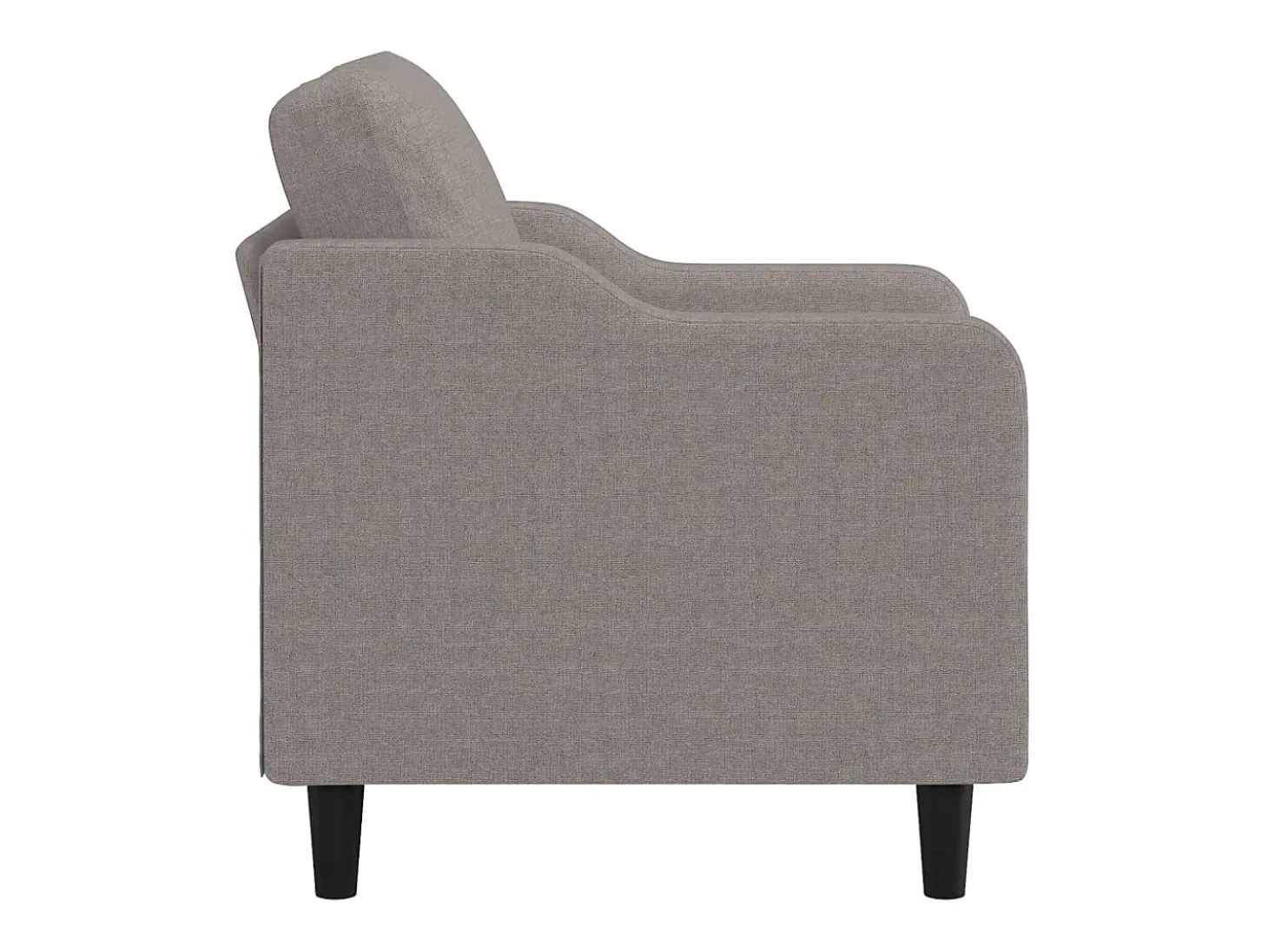 Poltrona tecido 60 cm cinzento-acastanhado PT978965
