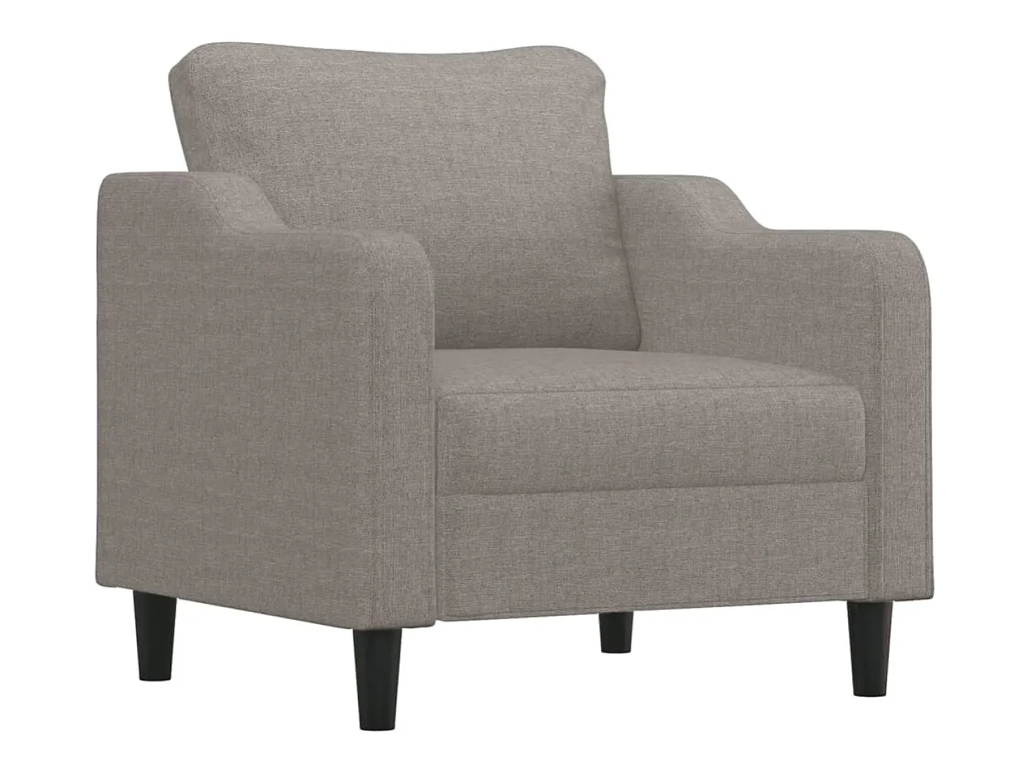 Poltrona tecido 60 cm cinzento-acastanhado PT978965