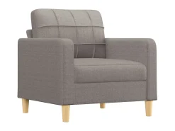 Poltrona tecido 60 cm cinzento-acastanhado PT285980