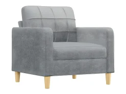 Poltrona tecido 60 cm cinzento-claro PT674865