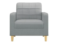 Poltrona tecido 60 cm cinzento-claro PT674865