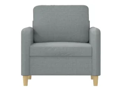 Poltrona tecido 60 cm cinzento-claro PT153401