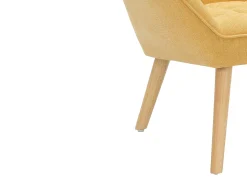 Poltrona tecido amarelo mostarda estilo escandinavo CASERTA
