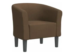 Poltrona tecido castanho