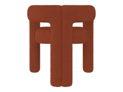 Poltrona, tecido de veludo teddy, castanho
