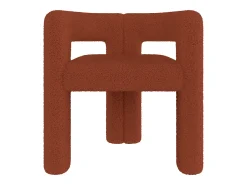 Poltrona, tecido de veludo teddy, castanho
