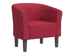 Poltrona tecido vermelho tinto