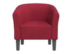 Poltrona tecido vermelho tinto PT787674