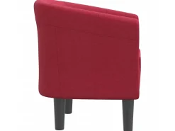 Poltrona tecido vermelho tinto PT787674