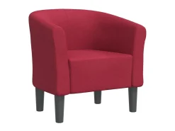 Poltrona tecido vermelho tinto PT787674