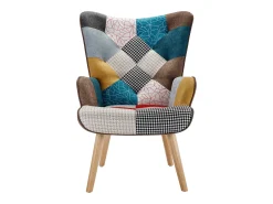 Poltrona VATELY em tecido patchwork