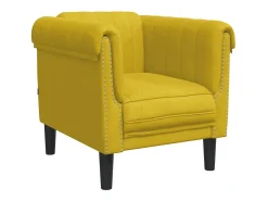 Poltrona veludo amarelo