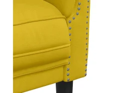 Poltrona veludo amarelo