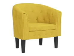 Poltrona veludo amarelo PT494935