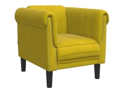 Poltrona veludo amarelo PT314775