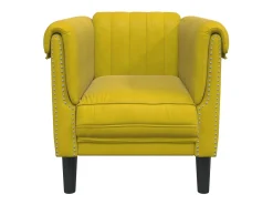 Poltrona veludo amarelo PT314775