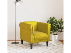 Poltrona veludo amarelo PT314775