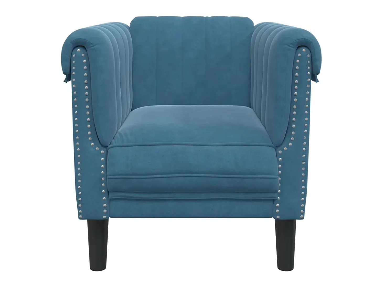Poltrona veludo azul PT608291