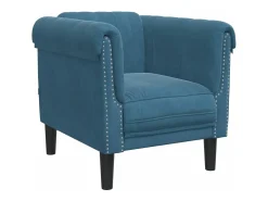 Poltrona veludo azul PT608291