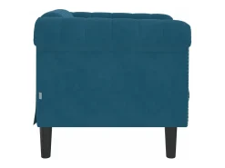 Poltrona veludo azul PT608291