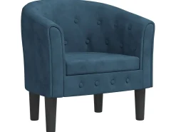 Poltrona veludo azul-escuro PT956940