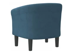 Poltrona veludo azul-escuro