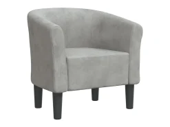 Poltrona veludo cinzento-claro PT798230