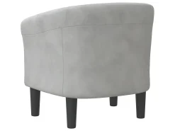 Poltrona veludo cinzento-claro PT798230