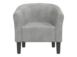 Poltrona veludo cinzento-claro PT798230