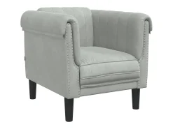 Poltrona veludo cinzento-claro PT815768