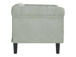 Poltrona veludo cinzento-claro PT815768