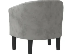 Poltrona veludo cinzento-claro PT269118