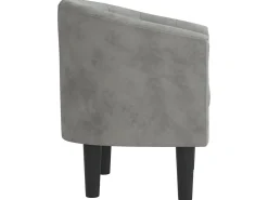 Poltrona veludo cinzento-claro PT269118