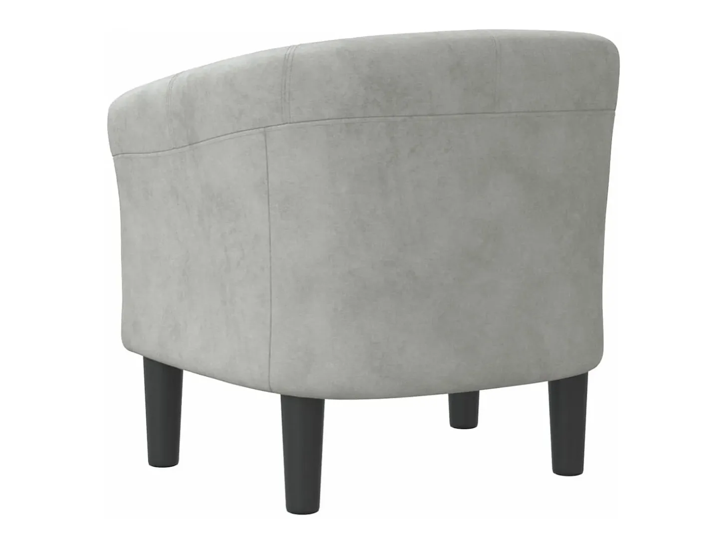 Poltrona veludo cinzento-claro