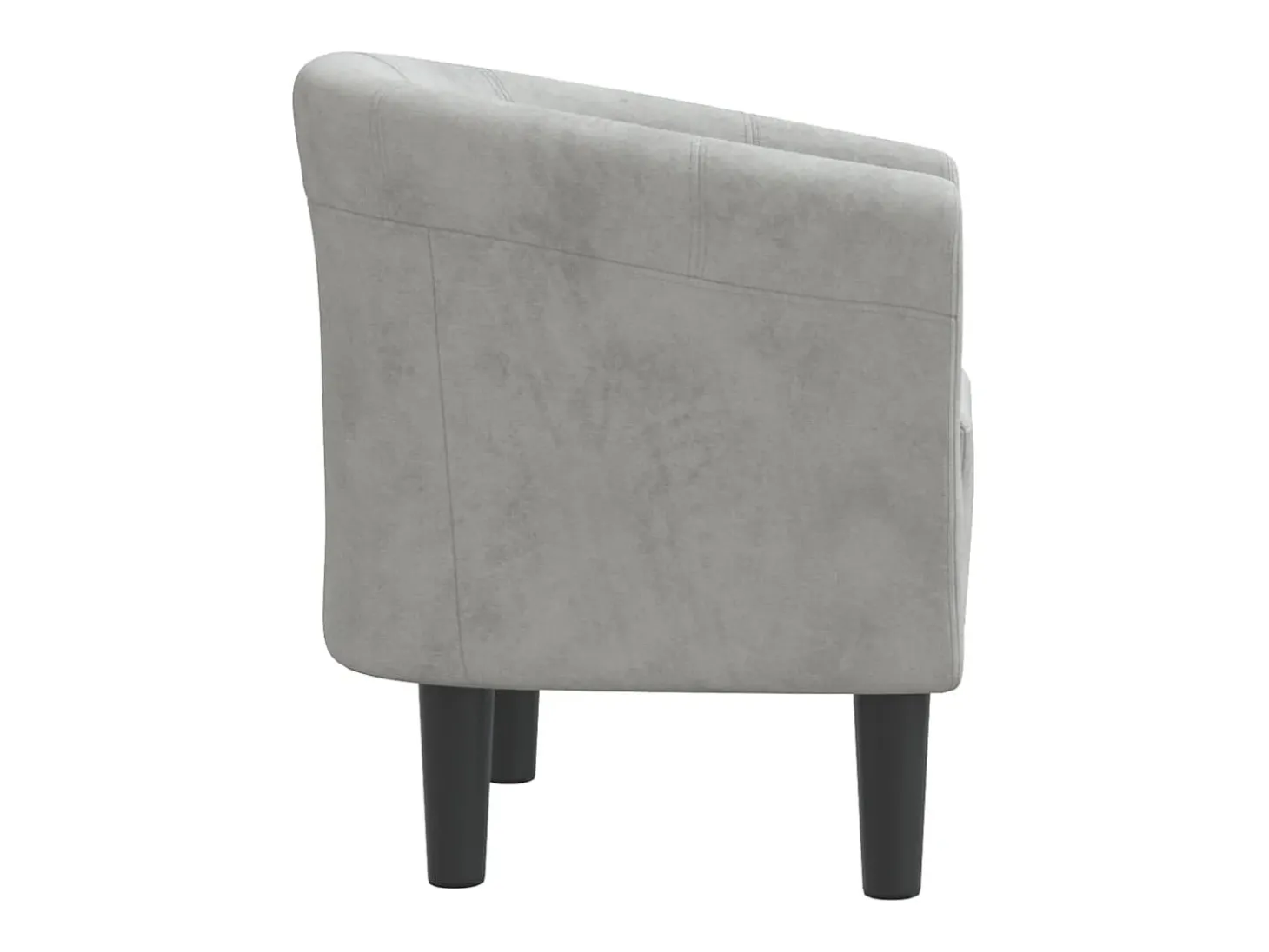 Poltrona veludo cinzento-claro