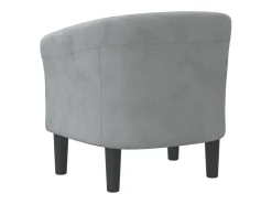 Poltrona veludo cinzento-escuro