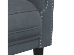Poltrona veludo cinzento-escuro