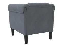 Poltrona veludo cinzento-escuro