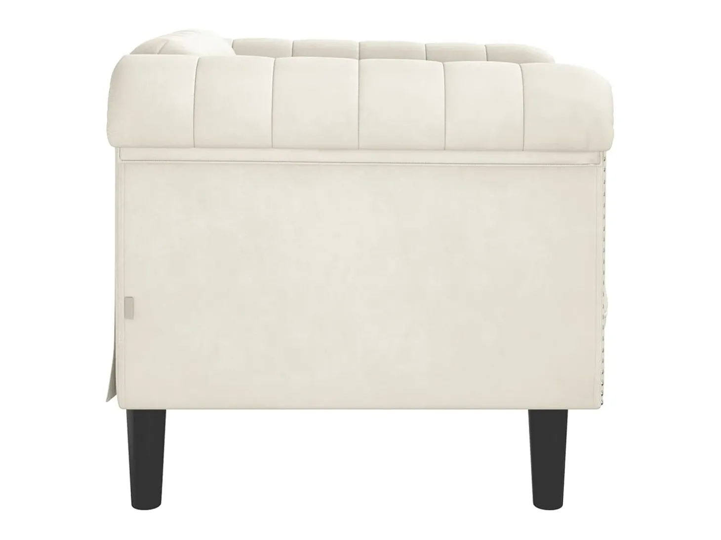 Poltrona veludo cor creme PT763241