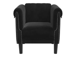 Poltrona veludo preto