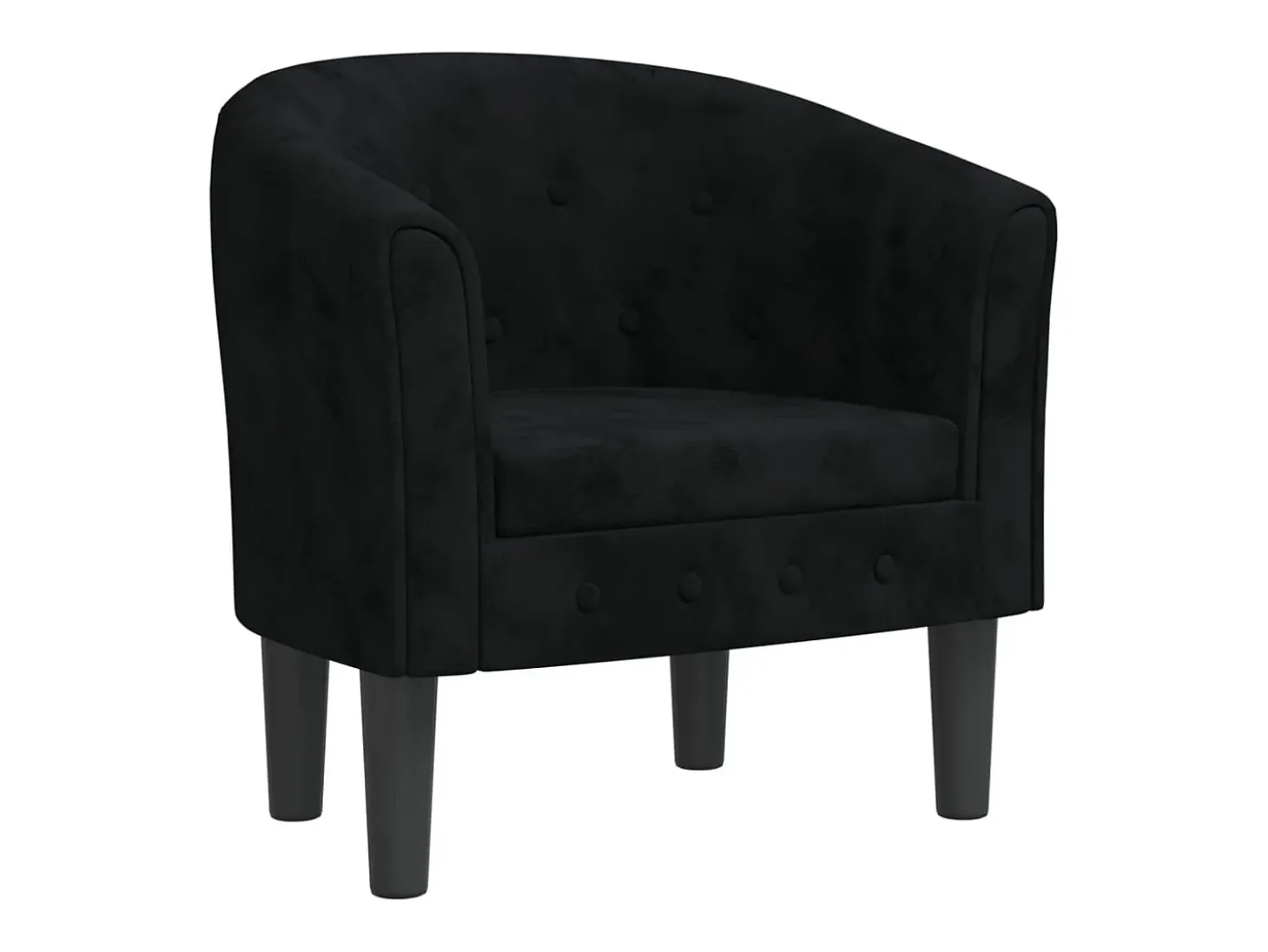 Poltrona veludo preto