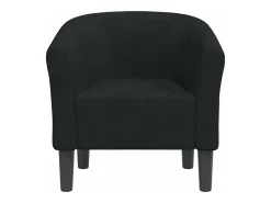 Poltrona veludo preto PT826498
