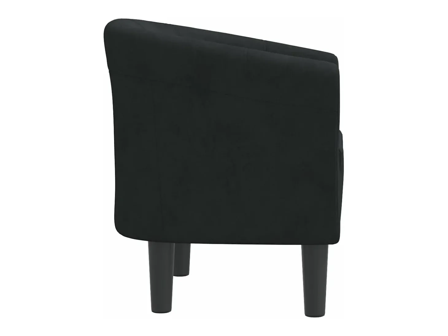 Poltrona veludo preto PT826498