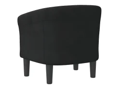 Poltrona veludo preto PT826498